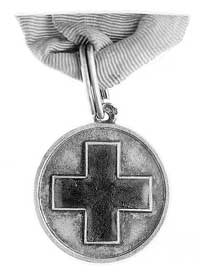 medal Czerwonego Krzyża z wojny rosyjsko-japońskiej 1904-1905, srebro, Ø 24 mm, ślad puncy na uchu..
