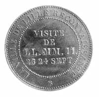 10 centimów 1853- moneta pamiątkowa wybita z okazji wizyty cesarza w Lille, Gad.249 -R-