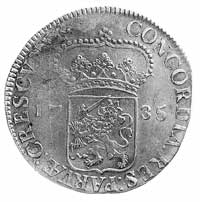 Silver dukat 1735, Overijssel, j.w., Delm.988, D