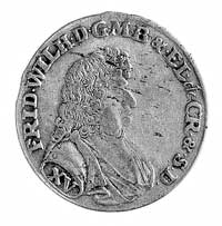 Friedrich Wilhelm 1640-1688, 15 krajcarów 1687, Berlin, Aw: Popiersie i napis, Rw: Orzeł Śląski i ..