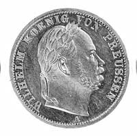 talar 1866, Berlin, Aw: Głowa w wieńcu laurowym i napis w otoku, Rw: j.w., Thun 270