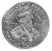 talar 1630, Drezno, Aw: Popiersie Johanna Georga i data 1630 25 Juny, w otoku napis, Rw: Popiersie..