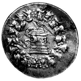 Efez- Jonia, cystofor 160- 150 pne, Aw: Cista Mystica w wieńcu, Rw: Dwa węże i kołczan