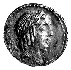 denar- C. Piso L. f. Frugi 67 pne, Aw: Głowa Apo