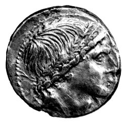denar- L. Memmius 109-108 pne, Aw: Męska głowa w