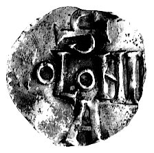 Kolonia- cesarz Otto III 983-1002, denar, Aw: Kr