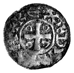 Magdeburg- król Otto III i Adelajda, denar, Aw: 