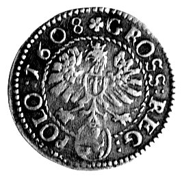 zestaw monet grosz 1608, Kraków, na awersie koro