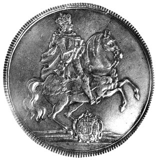 talar wikariacki 1711, Drezno, król na koniu, Schnee 1011, Merseb. 1490.