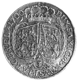 2/3 talara /gulden/ 1700, Drezno, literki mincer