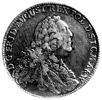 talar 1763, Drezno, literki FWoF pod tarczami herbowyni, Schnee 1047, Dav. 2676.