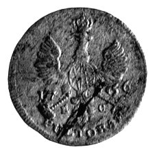 półtorak 1756, Lipsk, Aw: Popiersie króla, Rw: Orzeł, Kam. 754 R2, Merseb. 1790, rzadki.