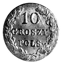 10 groszy 1831, Warszawa, Plage 277, piękny egzemplarz.
