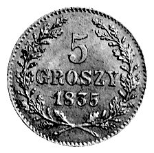 5 groszy 1835, Wiedeń, drugi egzemplarz.