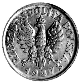 2 złote 1927, Głowa kobiety, bez napisu PRÓBA, Parchimowicz P-136a, wybito 100 sztuk, srebro, 9,82g.