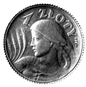 1 złoty 1924, Paryż, na rewersie napis ESSAI /próba/, Parchimowicz P-124a, wybito 15 sztuk, srebro, 5,15g, ogromna rzadkość.