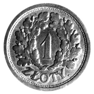 1 złoty 1928, znak mennicy warszawskiej na awers
