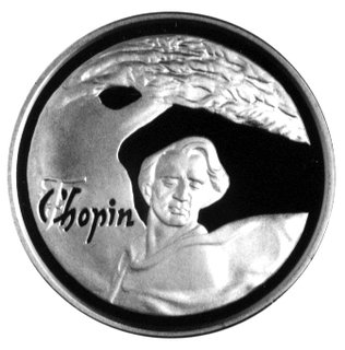 200 złotych 1995, Warszawa, Fryderyk Chopin, 15,56g, bardzo rzadkie.