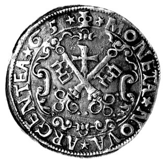 1/2 marki 1565, Ryga, Fiedorow 585, Neumann 420, rzadka moneta w ładnym stanie zachowania.