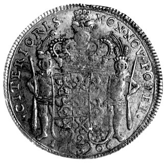 2/3 talara /gulden/ 1706, Szczecin, literki IM pod popiersiem, Ahlström 226, Dav. 770, rzadkie.