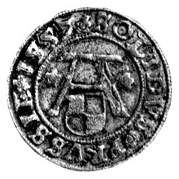 szeląg 1557, Królewiec, znak mincerza - wieża na