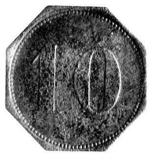 ośmiokątna moneta zastępcza dominium Szewy, nomi