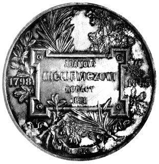 medal w setną rocznicę urodzin Mickiewicza 1898 