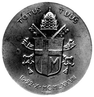 medal złoty papieża Jana Pawła II autorstwa R. V
