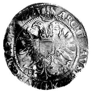 ćwierćtalar 1623, Kuttenberg, Aw: Postać cesarza i napis w otoku, Rw: Orzeł cesarski i napis w otoku przedzielony znakiem menniczym, Herinek 898.