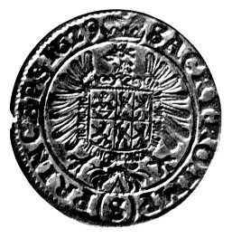 3 krajcary 1629, Żagań, Aw: Popiersie, Rw: Tarcza herbowa, w otoku napis przedzielony literką S, Nohejlowa-Prátová 70.