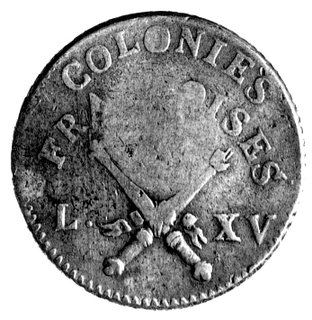 1/4 escalina = 3 sous 9 deniers bez daty /1792-1802/, Aw: Herb w wieńcu, w otoku napis, przebite kontrmarką RF, Rw: Napisy, Gad, 1.