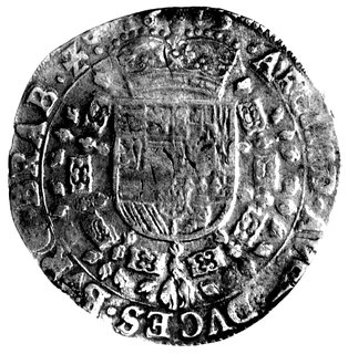 patagon 1619, Bruksela, Aw: Krzyż burgundzki i napis w otoku, Rw: Tarcza herbowa, w otoku napis, Delm. 256, Dav. 4432.