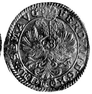 Anton Günther 1603 - 1667, gulden 28 stuberów bez daty, Aw: Tarcza herbowa, Rw: Orzeł cesarski, Dav. 713.