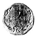 1/4 dolara 1873, Aw: Głowa Wolności w prawo, poniżej data, Rw: W wieńcu napis 1/4 DOLLAR CAL, Ø 10,0 mm, złoto, 0,18g.