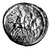 kwinar anonimowy 211-210 pne, Aw: Głowa Romy w prawo, z tyłu V, Rw: Dioskurowie na koniach w prawo..