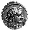 denar- L. Mussidus Longus 42 pne, Aw: Głowa Wenu