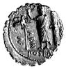 denar- A. Postumius A. f. Sp.n. Albinus 81 pne, Aw: Głowa Hiszpanii w woalce w prawo i napis: HISP..