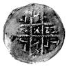 denar 1185/1190-1201, mennica Wrocław, Aw: Krzyż dwunitkowy; w polu napis: LODOSLV, Rw: Dwaj książ..