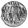 trojak 1589, Ryga, znak mincerza - lilijka przed literami GE, Kurp. 2492.