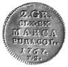 2 grosze srebrne 1767, Warszawa, Plage 245, patyna.