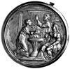 anonimowy medal chrzcielny XVIII w.; Klęcząca ko
