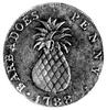 1 pesos 1788, Aw: Ananas, w otoku napis, Rw: Młodzieniec w pióropuszu, miedź, 13,74g, ładna patyna.