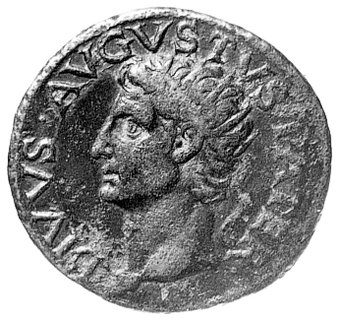 dupondius- emisja pośmiertna, j.w., Sear 524, Coh.228, moneta bita innym stemplem na mniejszym krążku, patyna