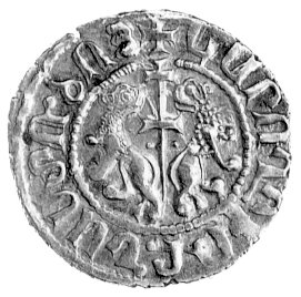 Leo I 1185- 1219, tram, Aw: Król na tronie i nap