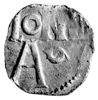 Otto I król 936- 962, Aw: Krzyż, w polu 4 kulki i napis: O.. EX, Rw: Napis poziomy...LONIA/ A, Hävernick 34, Dbg. 331, 1.42 g.
