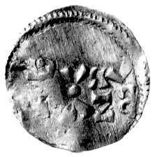 Otto I cesarz i król 936-973, denar, Aw: Krzyż i napis: OTTO SNN, Rw: Napis poziomy w 2 wierszach, Dbg. 377, 1.85 g.
