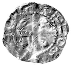 Otto III cesarz i król 983-1002, denar, Aw: Krzyż