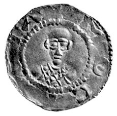 abp Willigis i Henryk II 1002-1011, denar, Aw: K