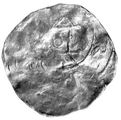 Henryk III 1039- 1056, denar, Aw: Głowa w prawo i napis SCSKI.., Rw: Kapliczka i napis, Kluge 199, Dbg. 859u, 1.16 g.