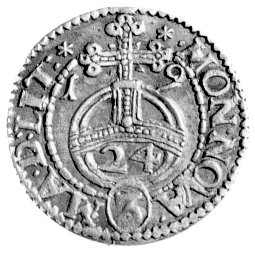 półtorak 1619, Wilno, herb Wadwicz pod tarczą herbową, Kurp. 2107 R5, Gum. 1326, T. 16, rzadka moneta.